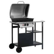 Barbecue e Griglia a Gas a 3 Ripiani Tavolinetto Nero e Argento CFW9574426