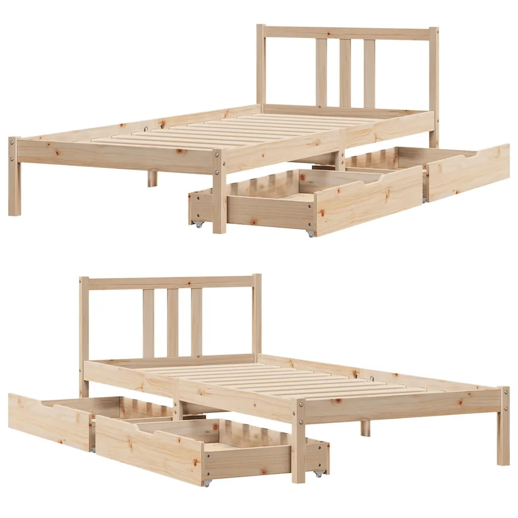 vidaXL Letto senza Materasso 90x190 cm in Legno Massello di Pino