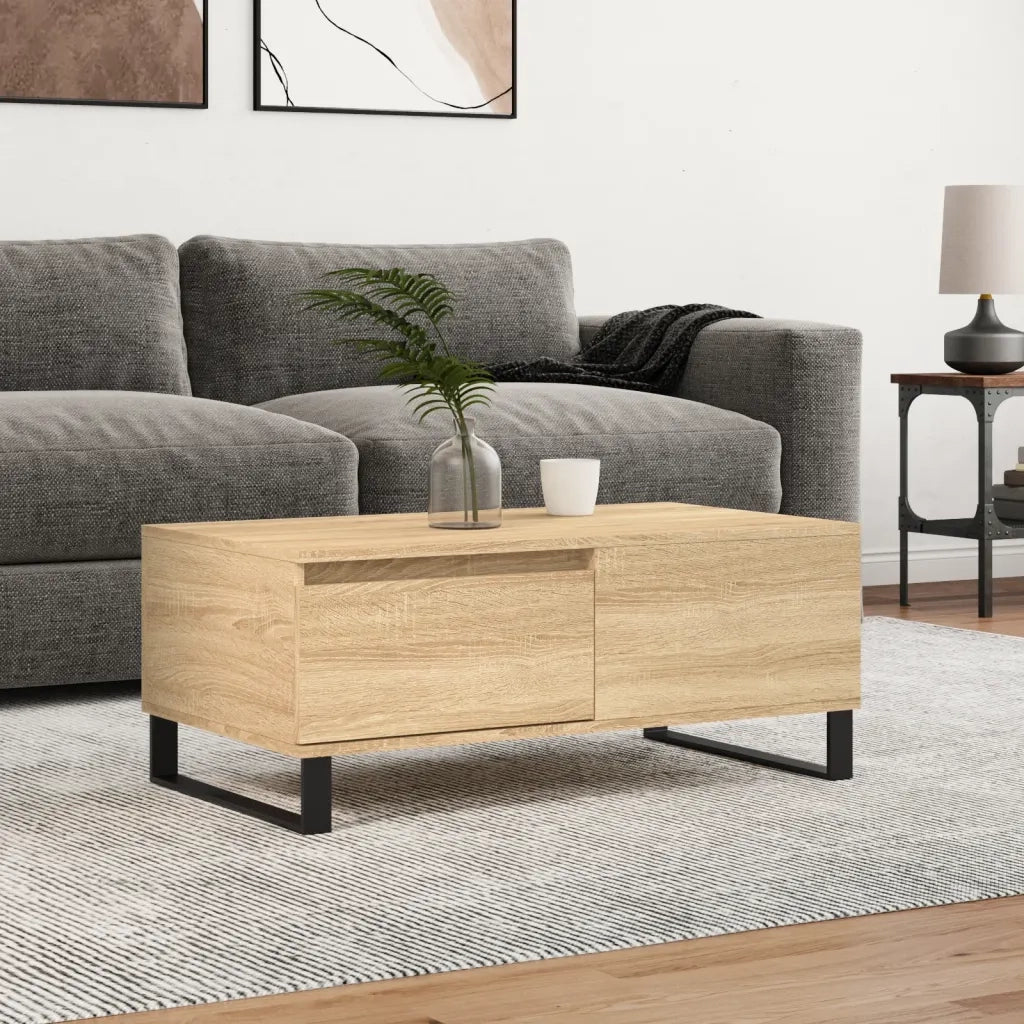 Tavolino salotto | Tavolino da caff¨¨ | Tavolino da Soggiorno Rovere Sonoma 90x50x36,5 cm Legno Multistrato