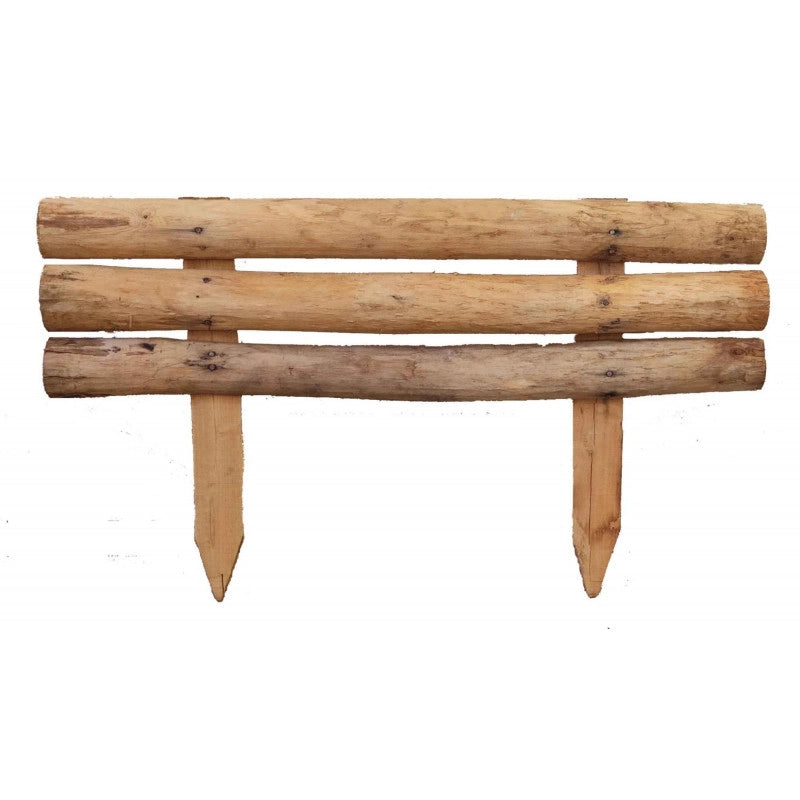 Mini recinzione Venere in legno di castagno 80x23/45 cm - Naturale resistente a funghi e insetti
