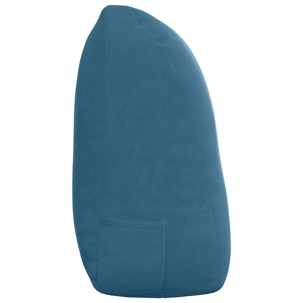Cuscino per Schiena Blu 120 x 24 x 50 cm Velluto