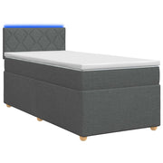 Letto box spring con materasso Grigio Scuro 90 x 200 cm Tessuto 3452339