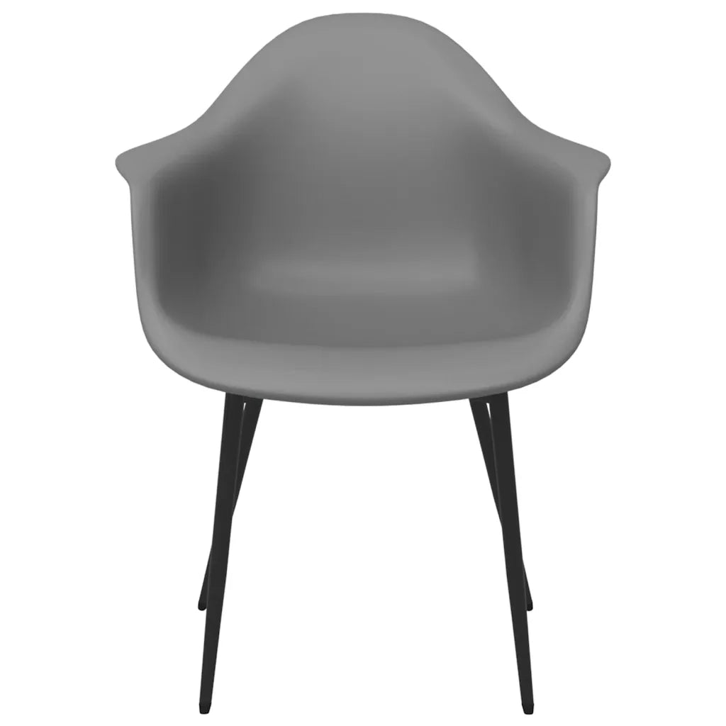 Sedie da Pranzo 4 pz Grigie in PP 338080
