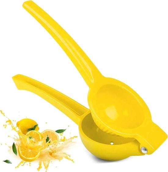 Spremipompa a Mano per Agrumi in Metallo con Limoensap Squeezer RVS per Spremere Arance e Agrumi (Giallo)