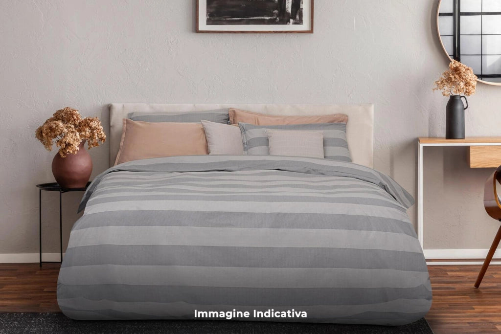 Copripiumino Singolo con Federa Stampato in Puro Cotone Cober Trendy Ecru