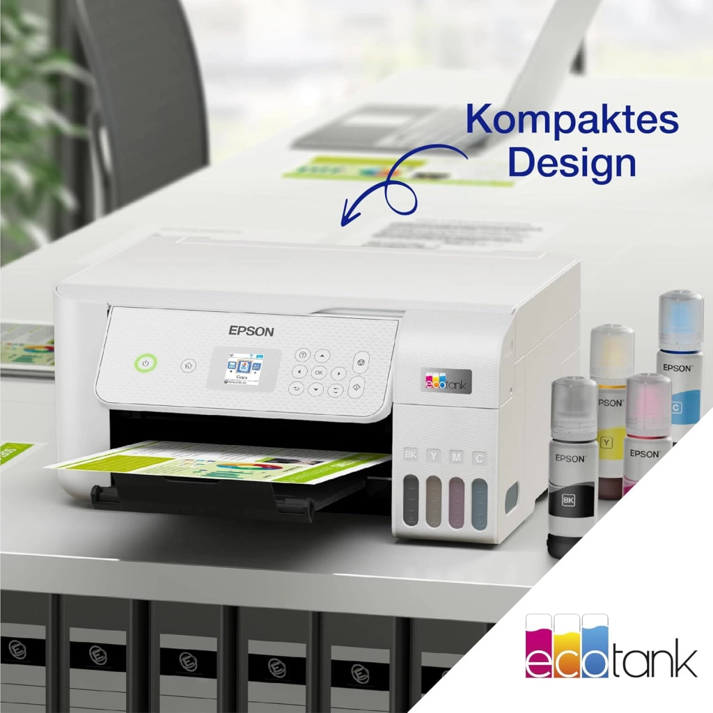 EcoTank ET-2876 - Stampante multifunzione per serbatoi di inchiostro Wi-Fi A4, con scorta di inchiostri inclusi fino a 3 anni