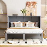 Letto a muro per bambini - Xylo - 140x200 cm - Grigio - Verticale
