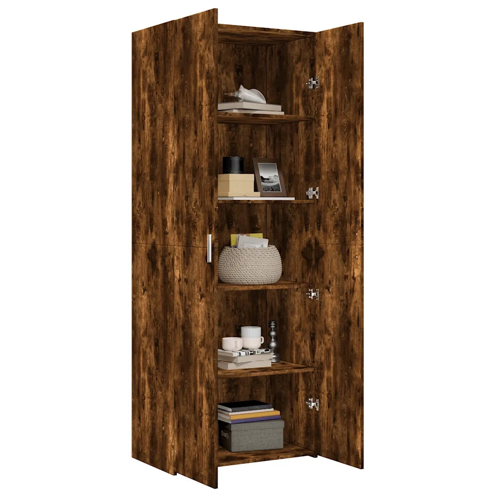 Credenza Rovere Fumo 70x42,5x185 cm in Legno Ingegnerizzato 3281424