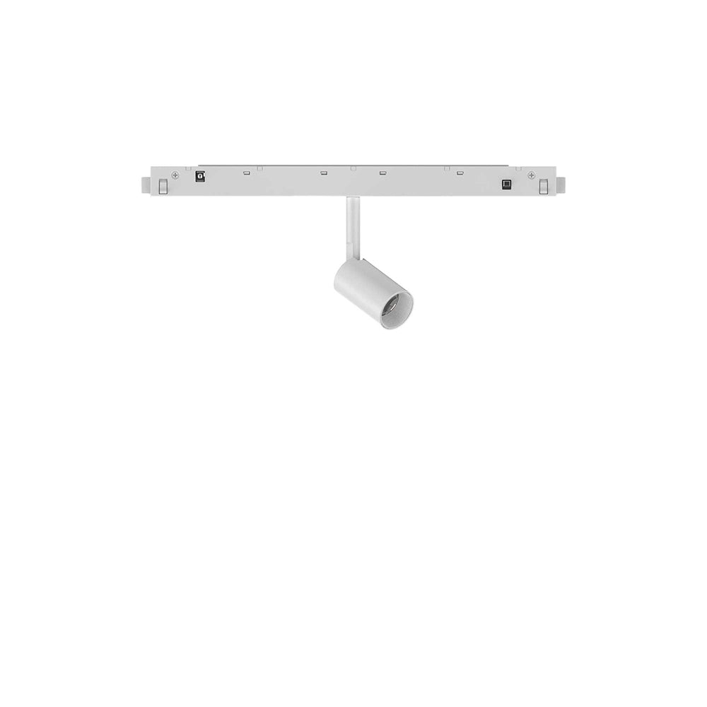 Faretto Binario Singolo Dali Ego Alluminio Bianco 1 Luce 3W 3000K Luce Calda