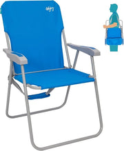 Sedia da Campeggio Opaca Sedia da Spiaggia Leggera Portatile Solida Alta Sedia da Giardino da Pesca