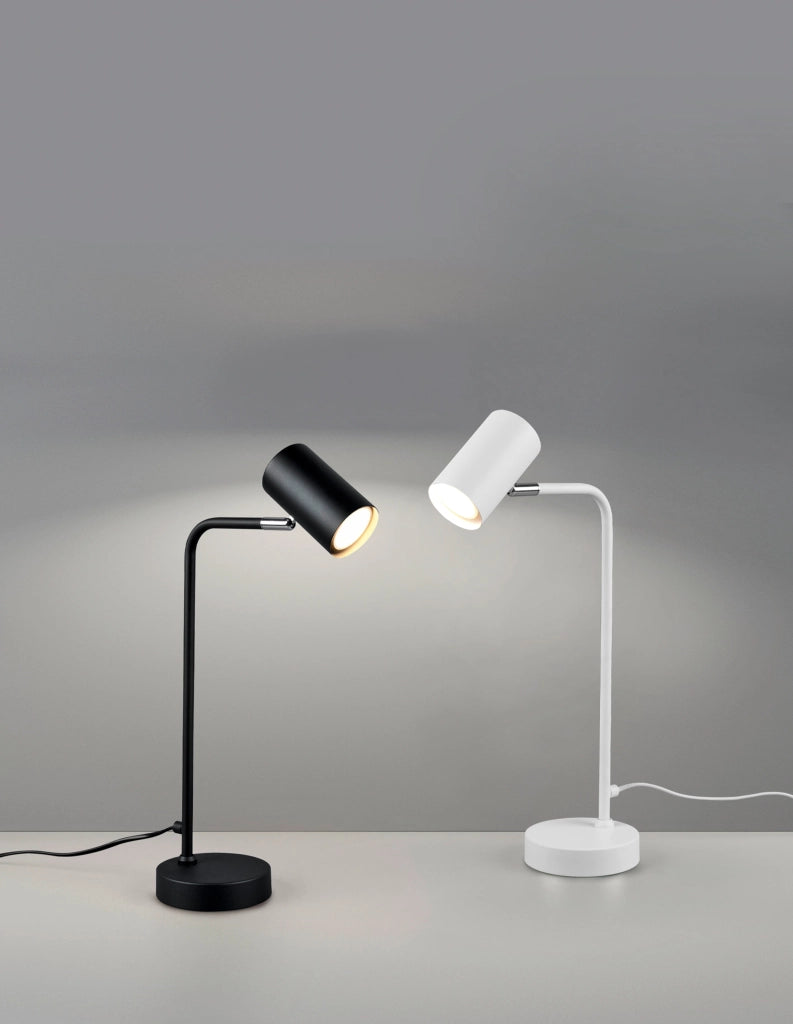 Lampada tavolo da Interno a Led in Metallo Bianco Opaco