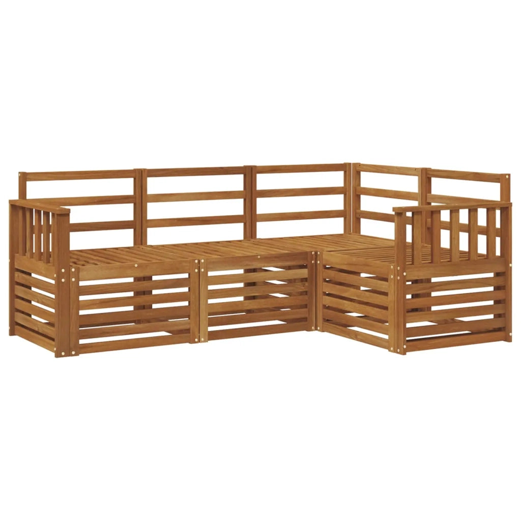 Set divani 4 pcs Naturale Legno di Acacia Massello 3374719