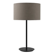 Lampada da Tavolo Vivien Nera con Paralume Cilindrico Tortora - Attacco E27 IP20 75W - Illuminazione Interni Rossini Group