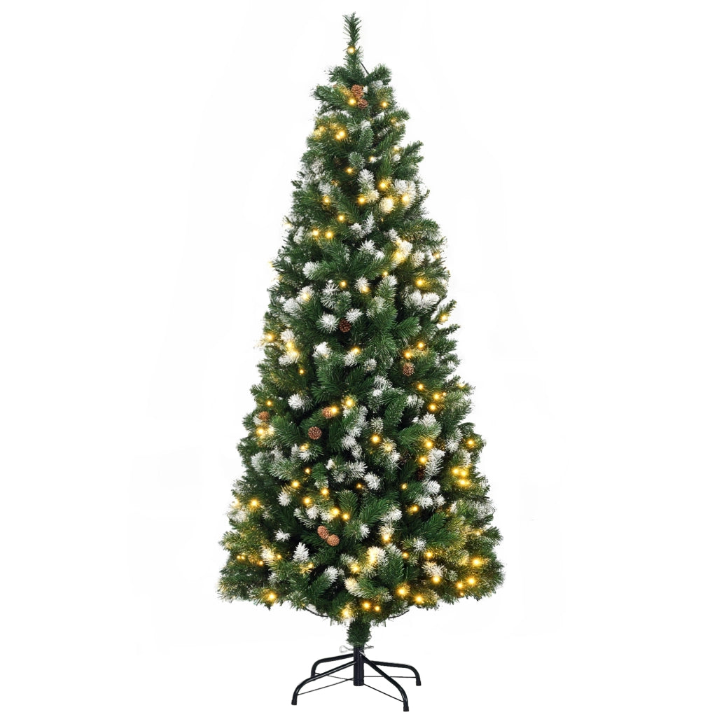 Albero di Natale Artificiale Illuminato ¨C zephmum ¨C Verde 180 cm ? 80 con 250 LED