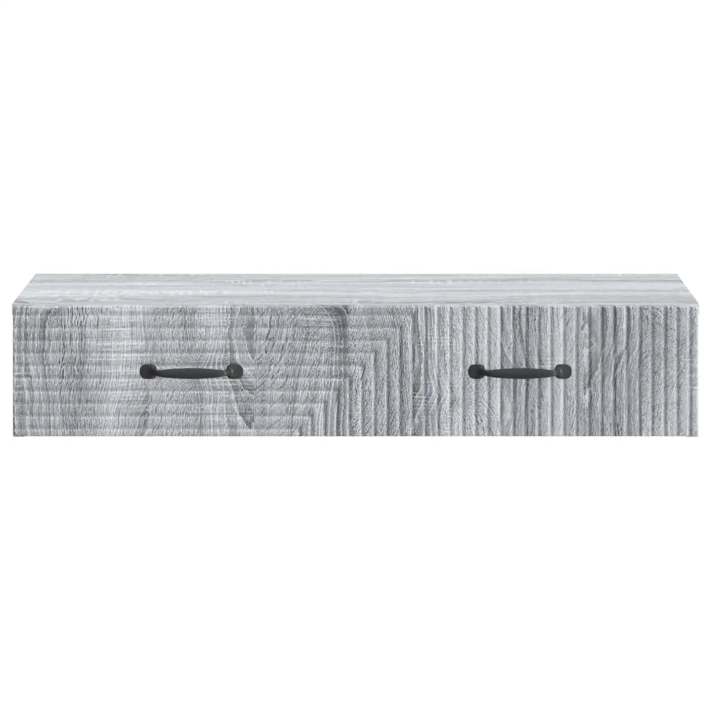 Tavolino da Parete Laterale 87,5 x 34,5 x 17 cm Grigio Sonoma 898671