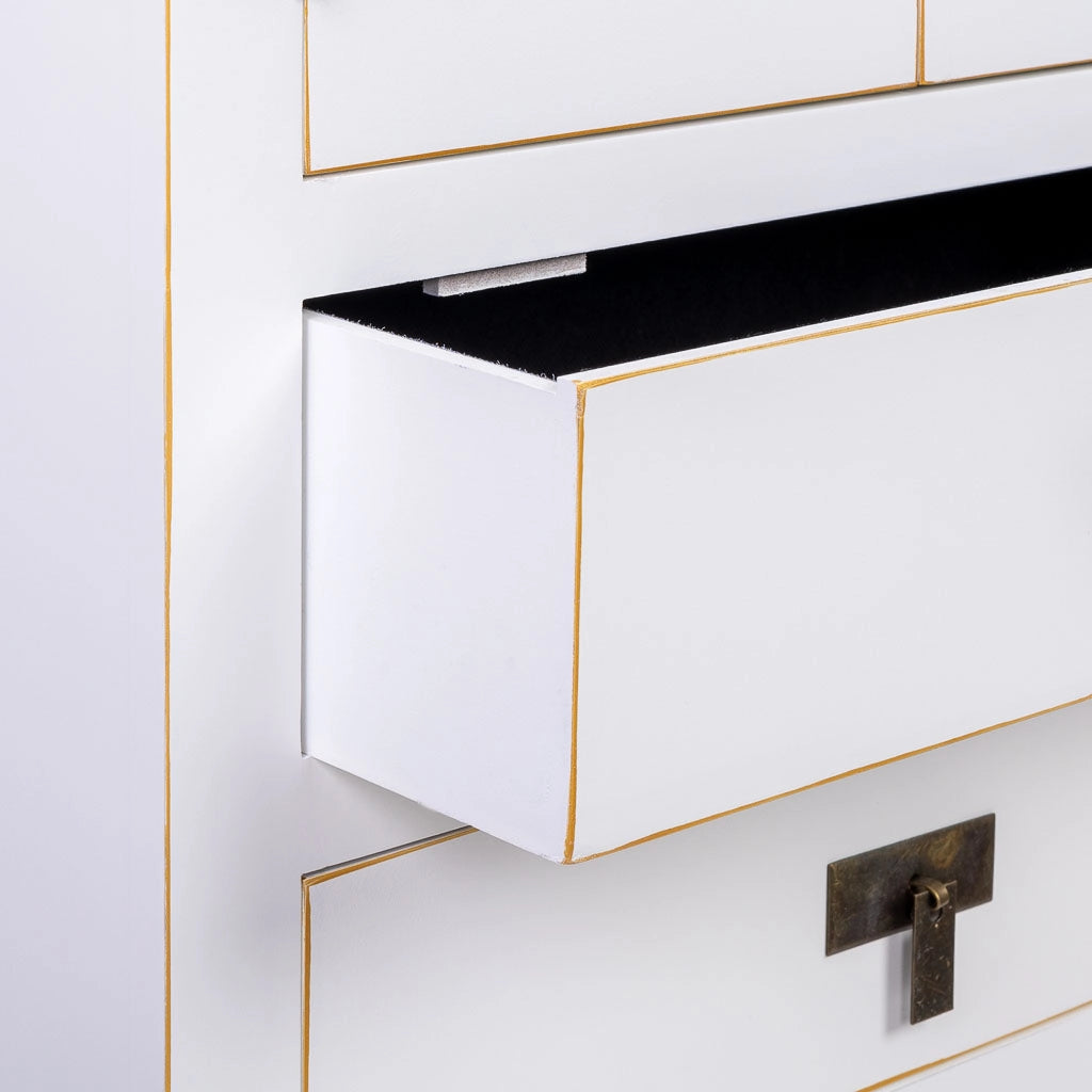 Armadio in legno con 2 cassetti e 2 porta 60x30x142h cm