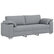 Divano | Divano da soggiorno | Sofa 3-Persone Grigio chiaro 220 cm Tessuto
