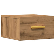 Comodino | Armadio da Notte | Mobiletto da notte a Muro Rovere Artigianale 35x35x20 cm