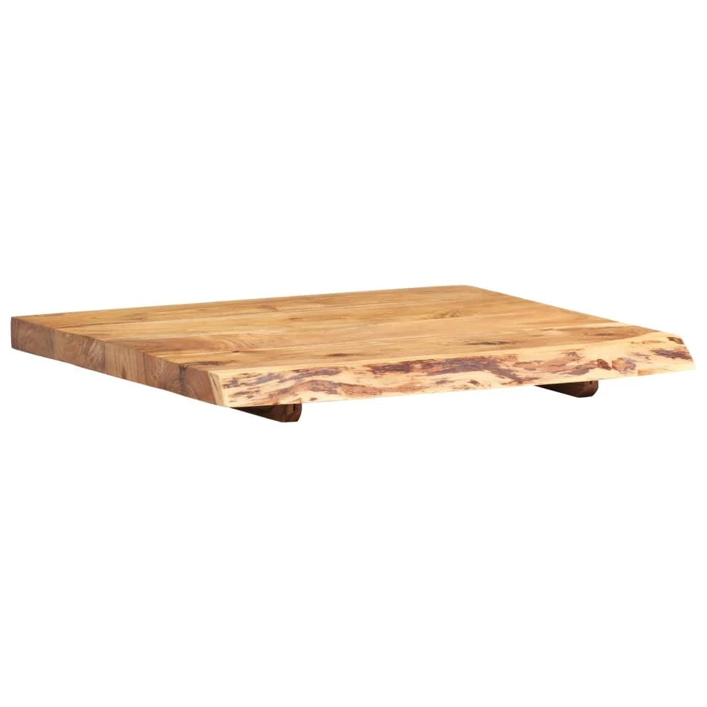 Piano lavabo per bagno mensola sospesa mensola per lavabo piano lavabo 58 x 55 cm acacia 02_0003425