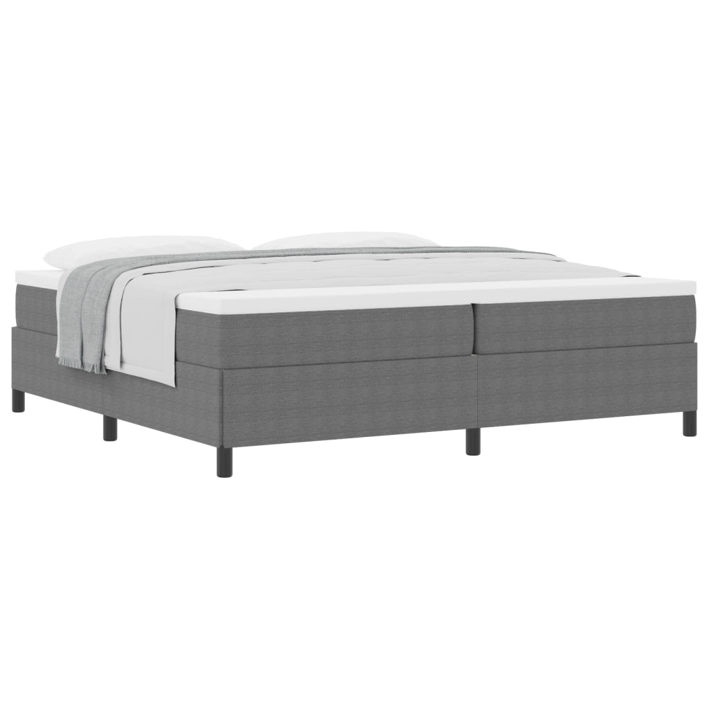 Struttura Letto Grigio Chiaro 200x200 cm Tessuto in Corduroy
