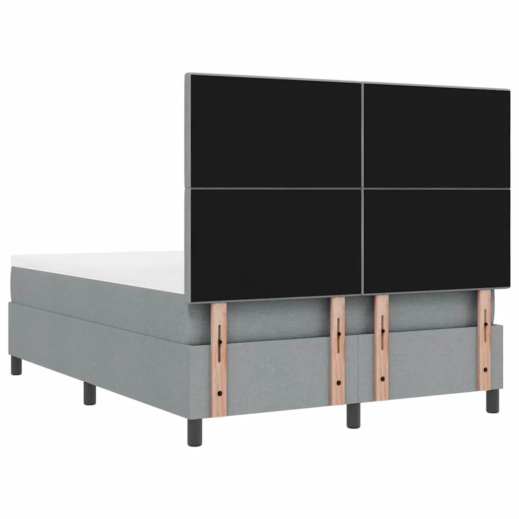 Letto a molle con materasso Grigio chiaro 140 x 200 cm Tessuto 3342872