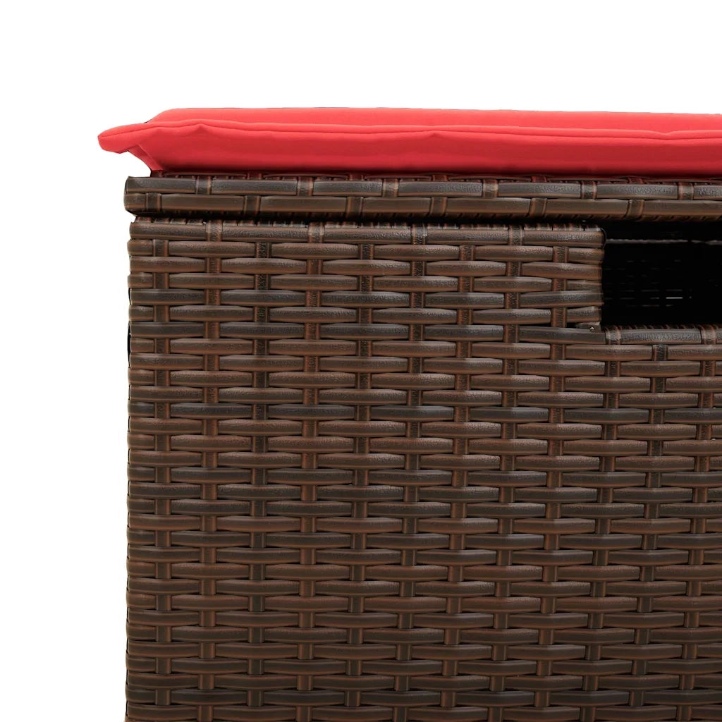 Set Divano da Giardino 6 pz con Cuscini Marrone in Polyrattan 3325630
