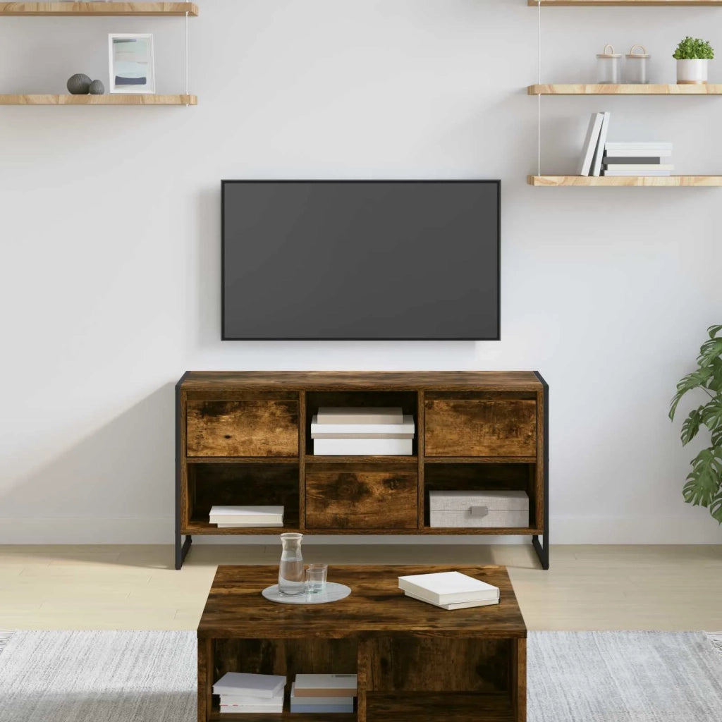 Mobile TV-Credenza per TV-Console TV Quercia Fumosa 100 x 36 x 49,5 cm Legno multistrato 514453