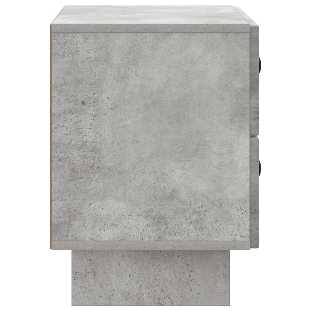 Armadio da Notte Grigio Cemento 62 x 34,5 x 47,5 cm