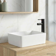 Lavabo da bagno Nero Opaco 40,5 x 30,5 x 13 cm Metallo 890249