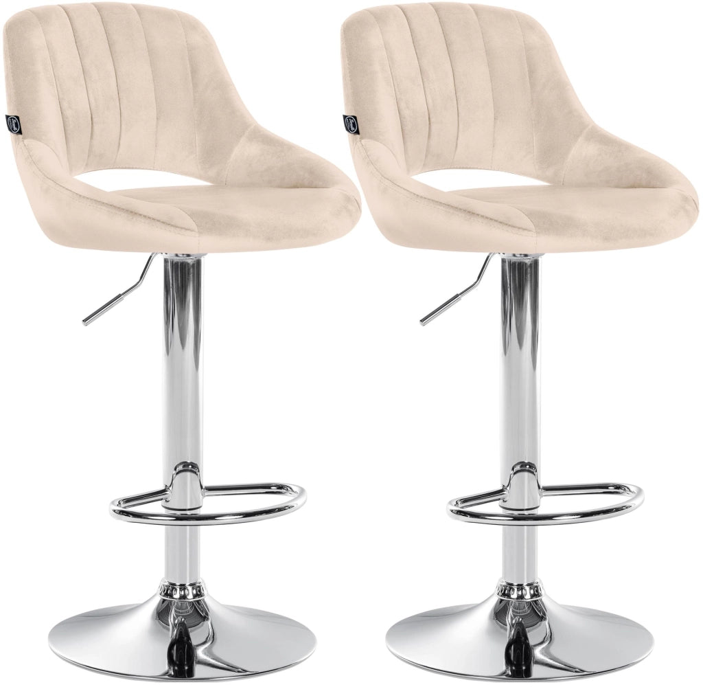 Set di 2 sgabelli da bar Milet velluto C 3