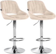 Set di 2 sgabelli da bar Milet velluto C 3