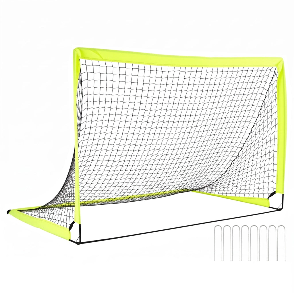 Set di 2 porte da calcio per bambini aste in fibra di vetro tessuto oxford, Porta da calcio facile montaggio con picchetti L