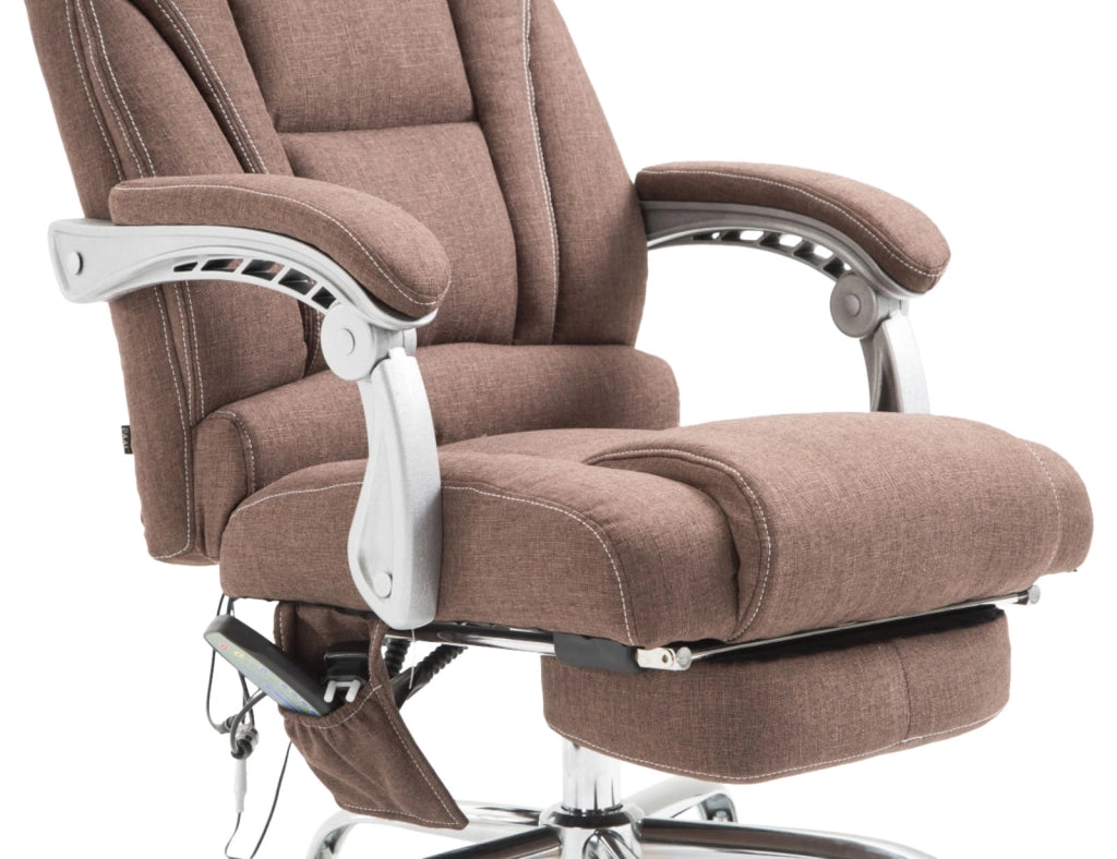 Sedia ufficio massaggiante Pacific in tessuto marrone