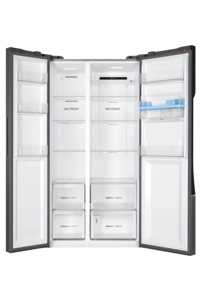 Haier HSR3918EWPG SBS 90 Serie 3 Frigorifero Side by Side 521 L 177 cm Classe E 38 dB No Frost Water Dispenser colore Argento