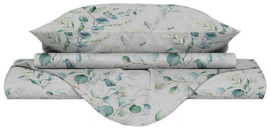 Copripiumino Singolo con Federe Stampato in Microfibra Ivy