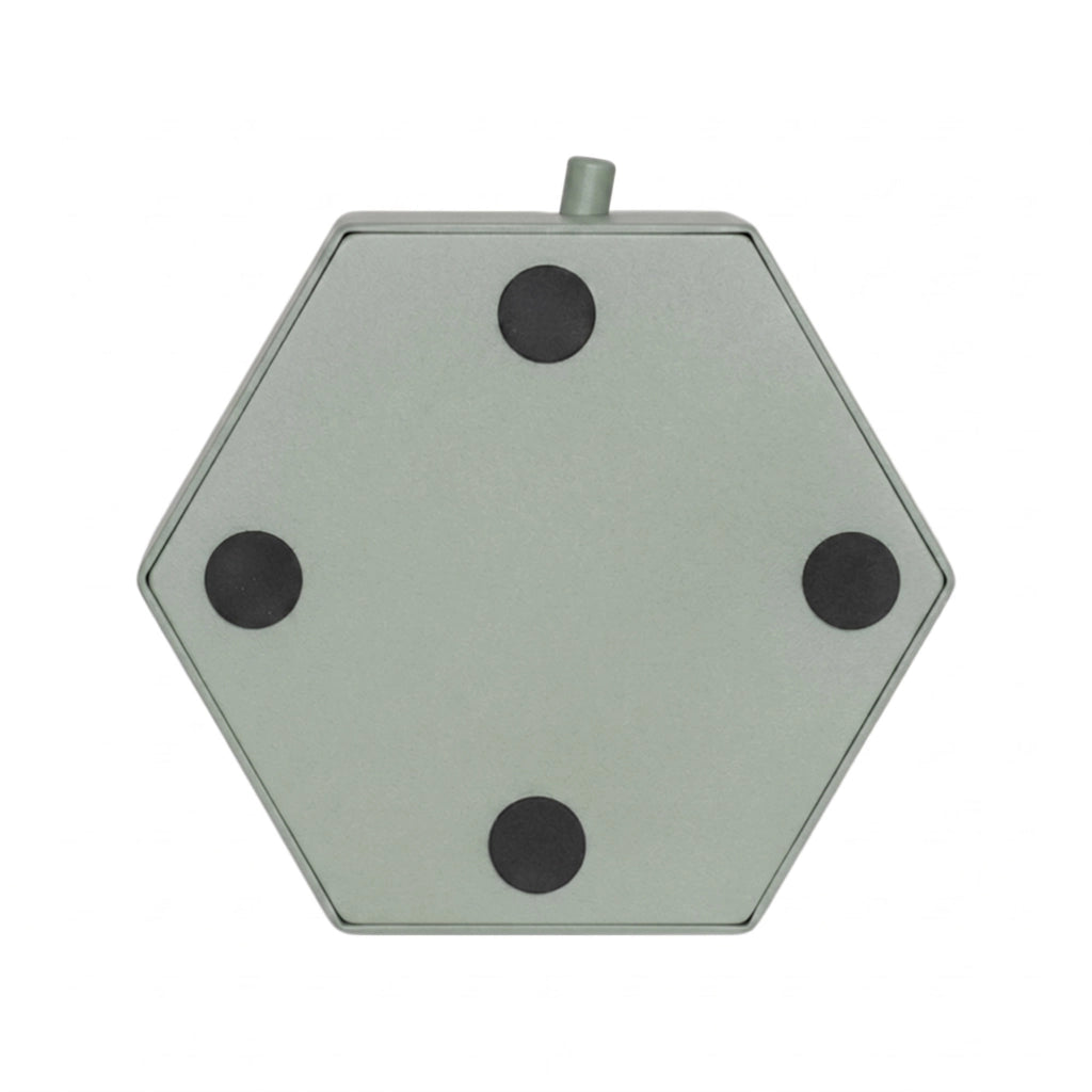Ohm - Portaombrelli di Design 25x72x22 cm con Feritoia di Svuotamento acqua in Metallo Salvia