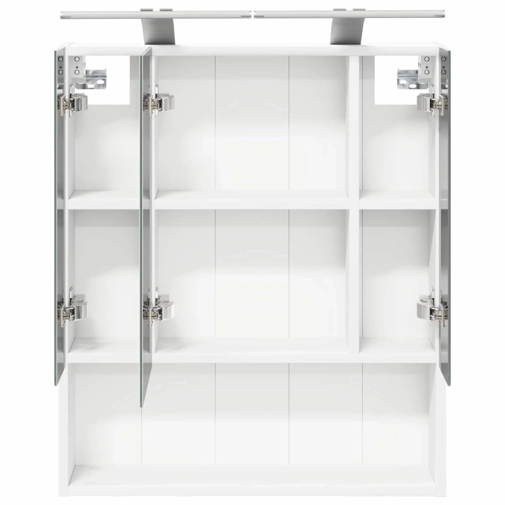 Mobiletto per specchio da bagno Bianco 60 x 14.5 x 70 cm