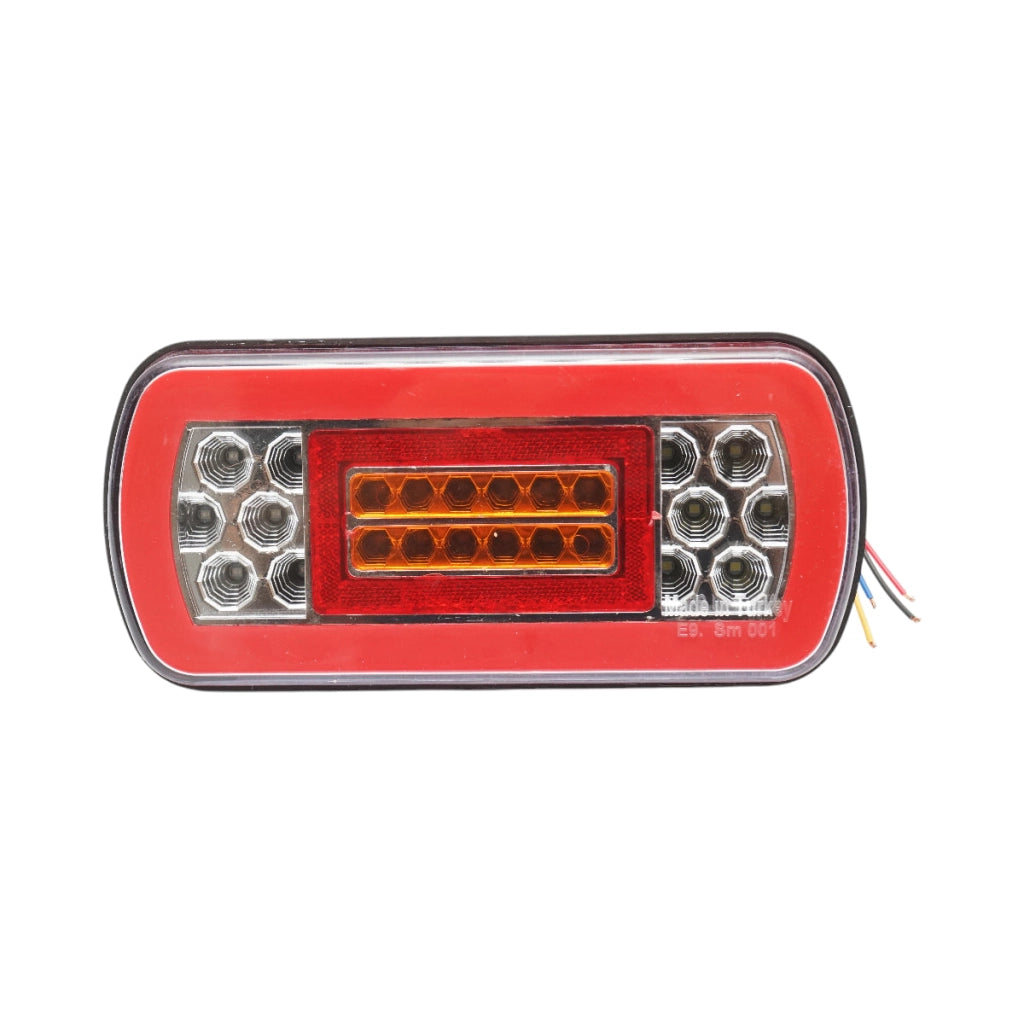 Fanale posteriore a LED 12V rettangolare 230x105x55mm Breckner Germany