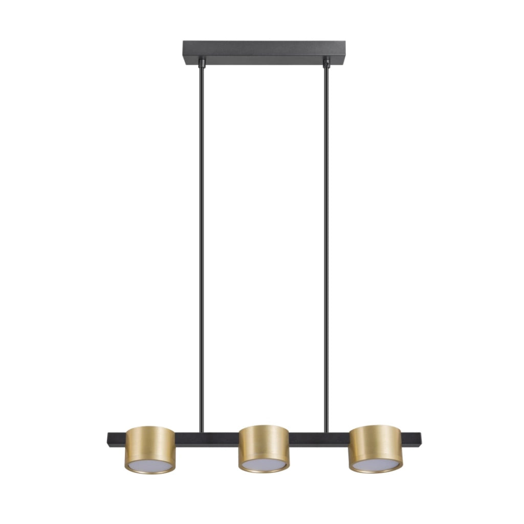 Sospensione Mirella nero oro 3 luci GX53 LED Polux