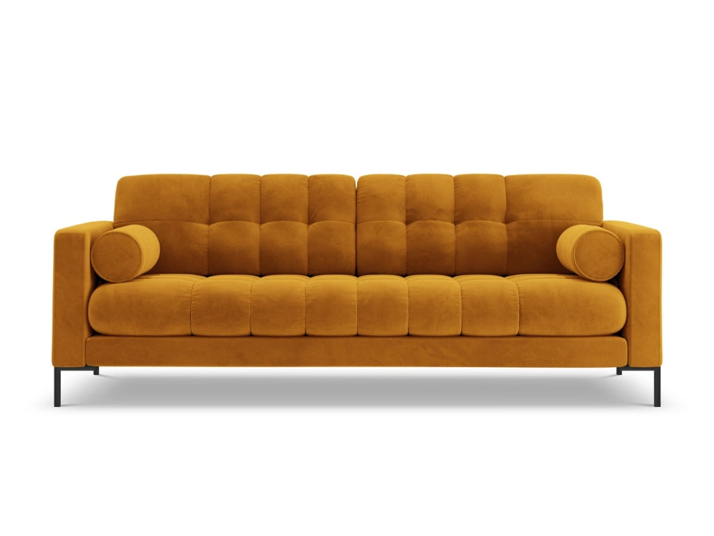 Cosmopolitan Design - Divano "Bali" 4 posti in velluto giallo 