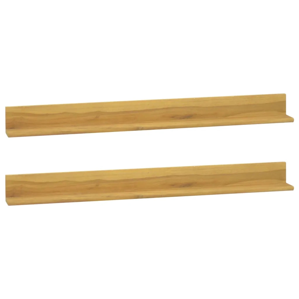 Mensole da Parete 2 pz 110x10x10 cm in Legno Massello di Teak cod mxl 32806