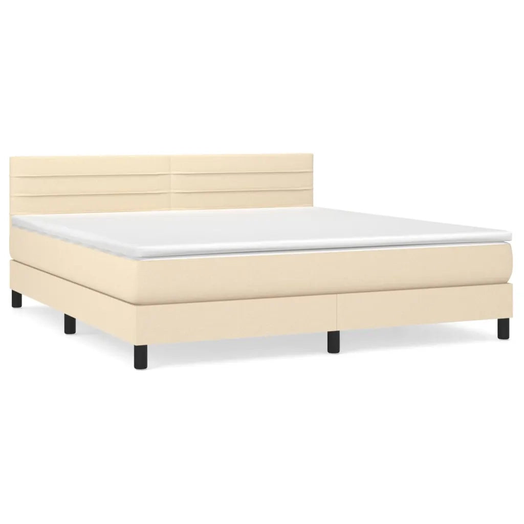 Giroletto a Molle con Materasso Crema 180x200 cm in Tessuto 3140158