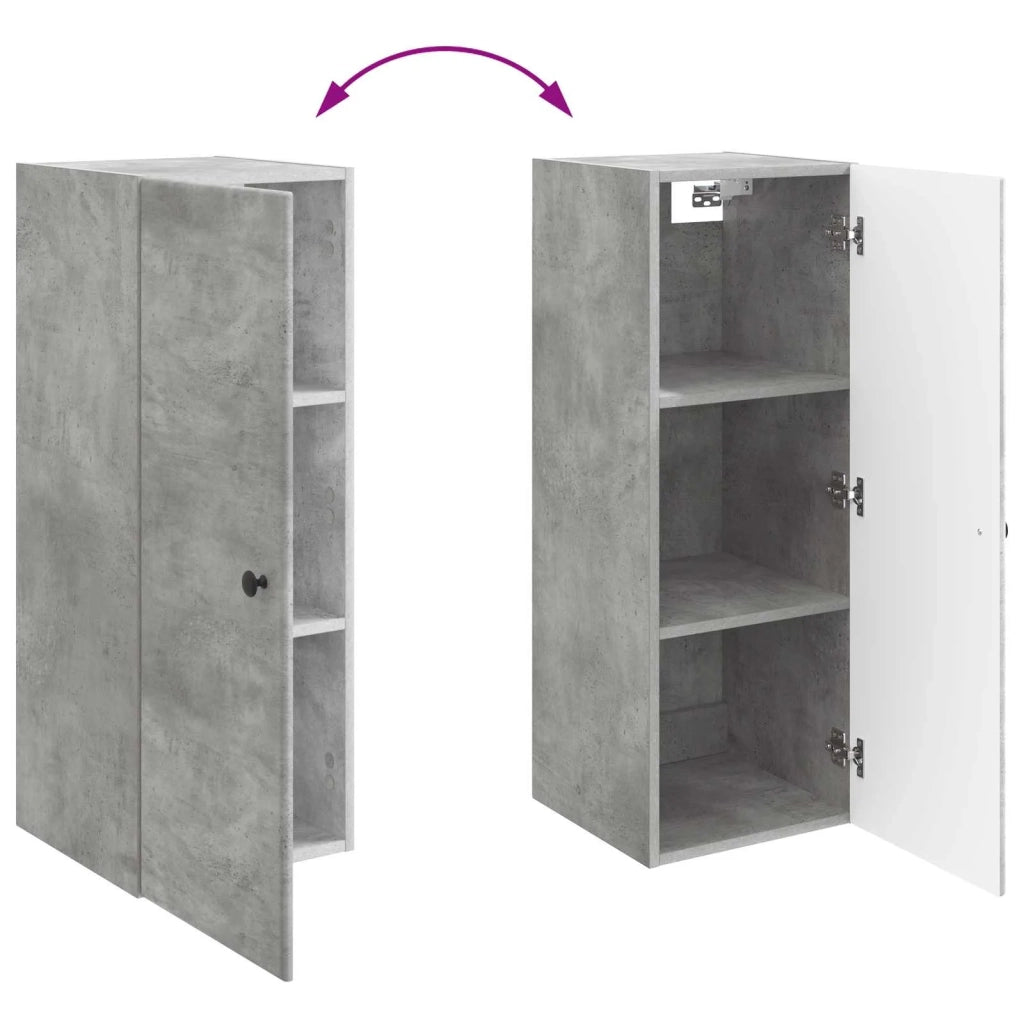 Mobiletto a muro Grigio Cemento 33 x 34,5 x 90 cm 899098