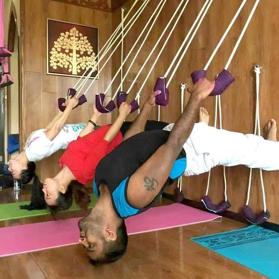 Tiro a corda 17 mm - Corda resistentemente rinforzata - Aiuto per yoga - Cintura sportiva - Accessori per allenamento all'aperto - Forte e sicuro - Corda per yoga