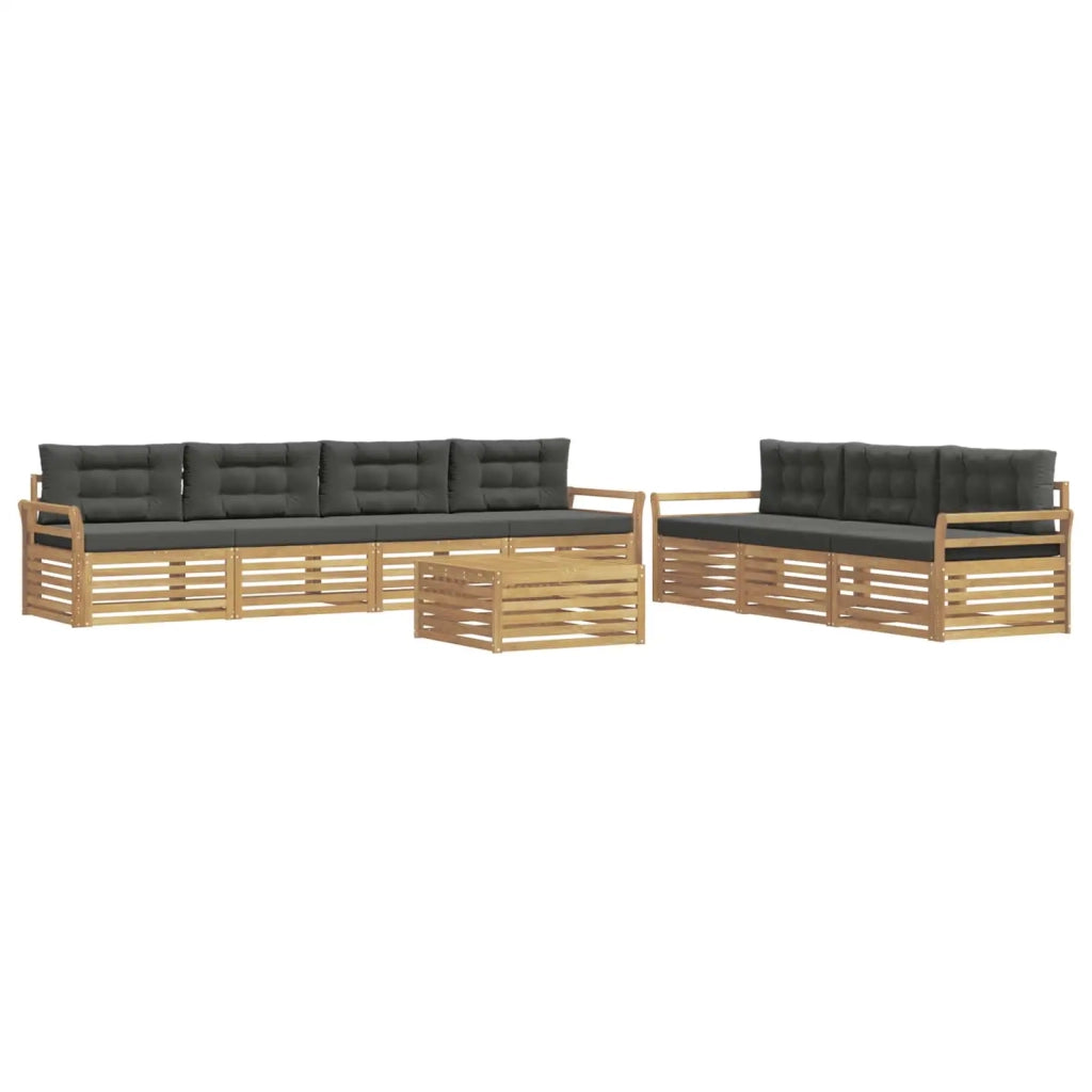 Set di divani da esterno 8 pz Bianco e Antracite 3390167