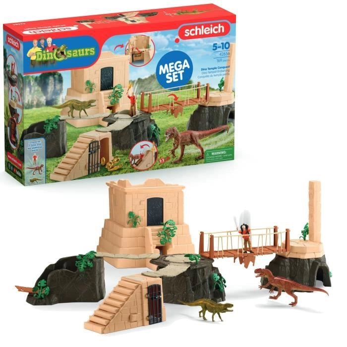 Grande conquista del tempio perduto, figurine da gioco, SCHLEICH 42656 Dinosauri, 4 anni