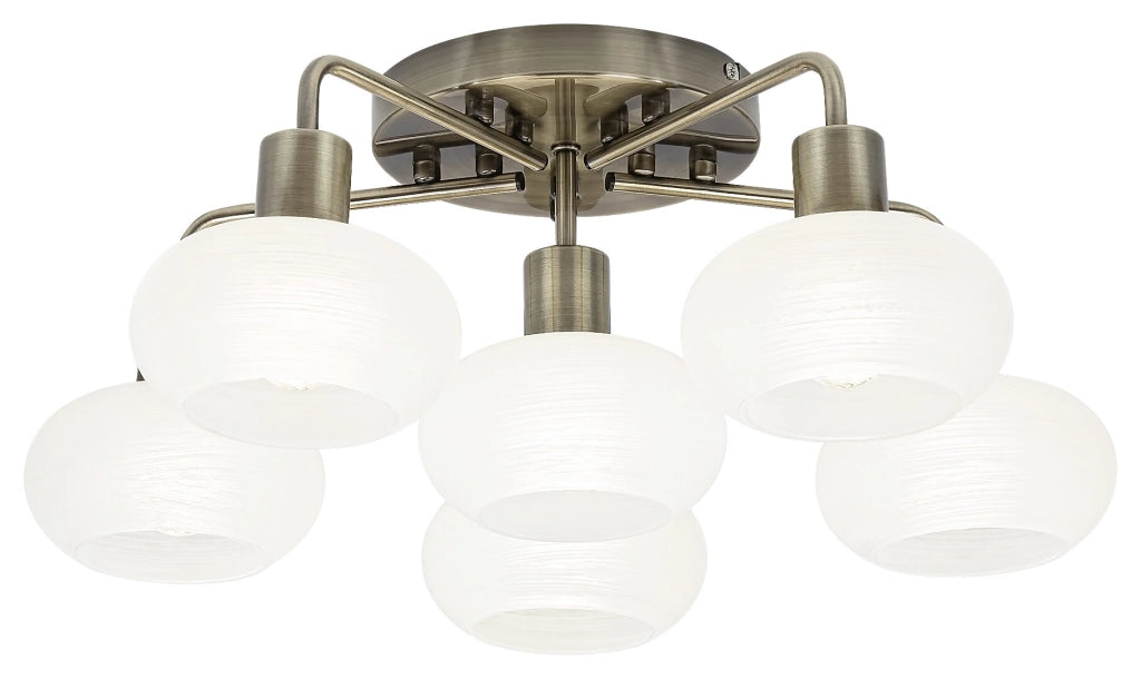 Plafoniera Rabalux Sorina 6xE14 ottone antico 48,5cm