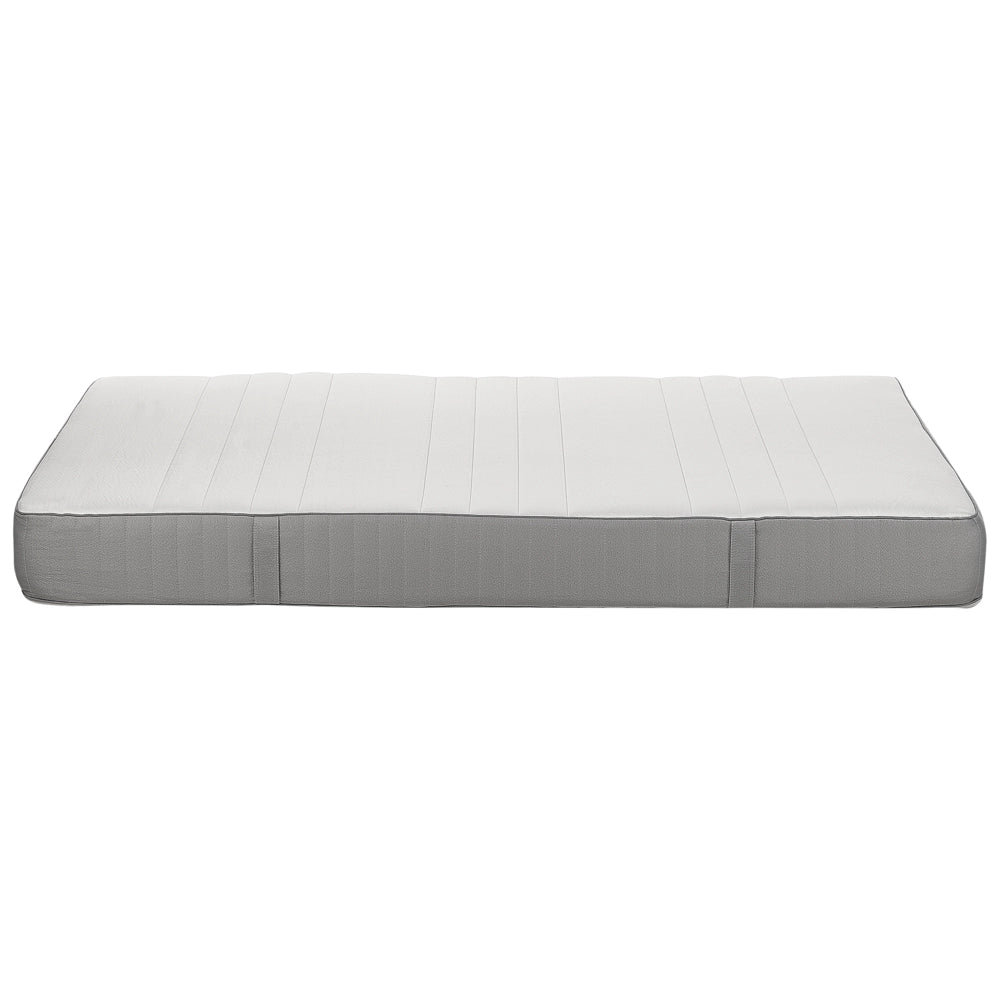 Materasso in schiuma bianco e grigio EU Matrimoniale Duro con cerniera e copertura in poliestere 140 x 200 cm rimovibile Accessori per la camera da letto