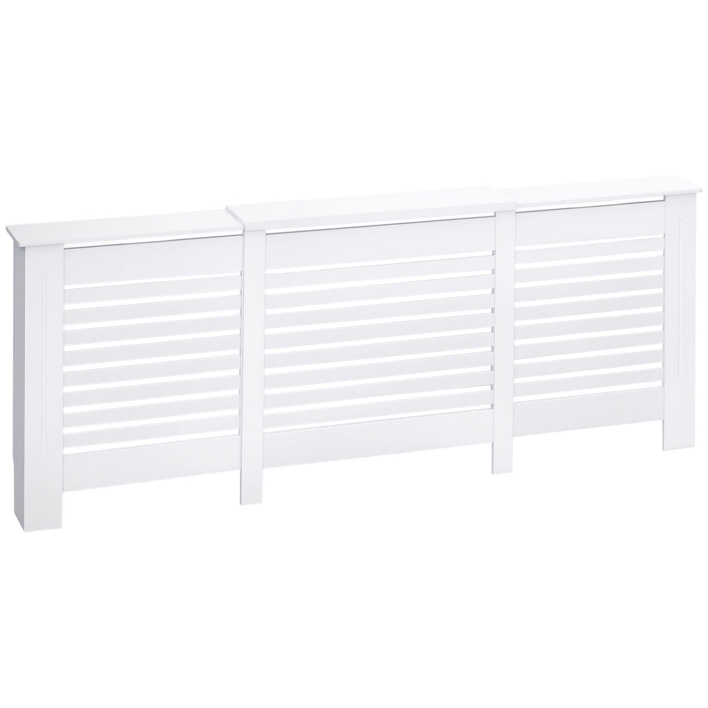 Mobile Copricalorifero Regolabile con Mensola ¨C zephmum ¨C Bianco 140-202x19x82.5cm