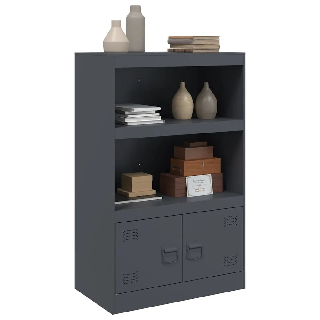 Credenza-Buffet-Armadio da cucina Antracite 67x39x107 cm in Acciaio 425247